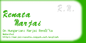 renata marjai business card